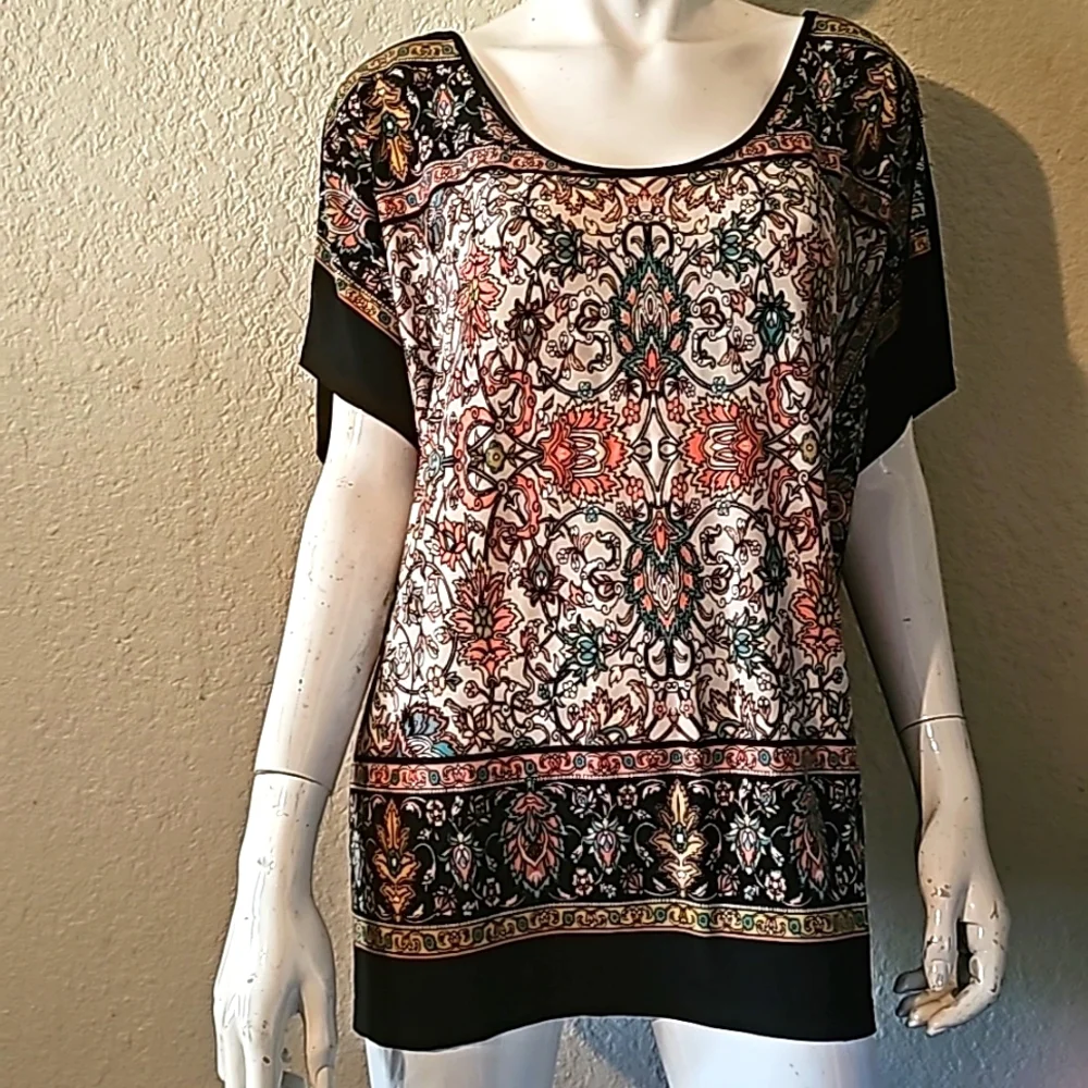 Plus Size Paisley Blouse - Picture 1 of 6